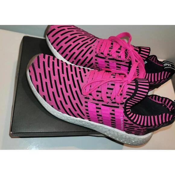 Adidas NMD R2 PK Primeknit Japan Shock Pink Boost Shoes 10.5